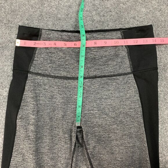 Lucy Hatha Leggings Womens M Medium Grey Two Tone Mid Rise Pull On Athletic Pant - Picture 7 of 13